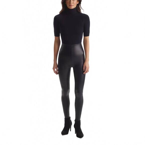 NEW COMMANDO perfect control faux leather leggings in black
